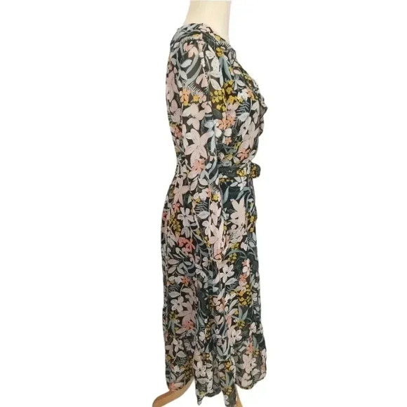 {Robert Louis} Floral Print Belted Faux Wrap Dress - Picture 2 of 15